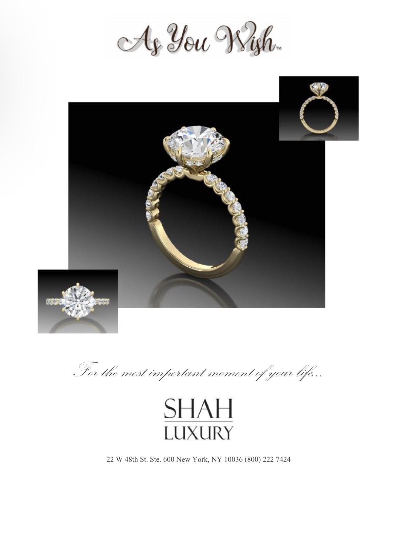 14KY 4.14ctw Lab Grown Diamond Engagement Ring