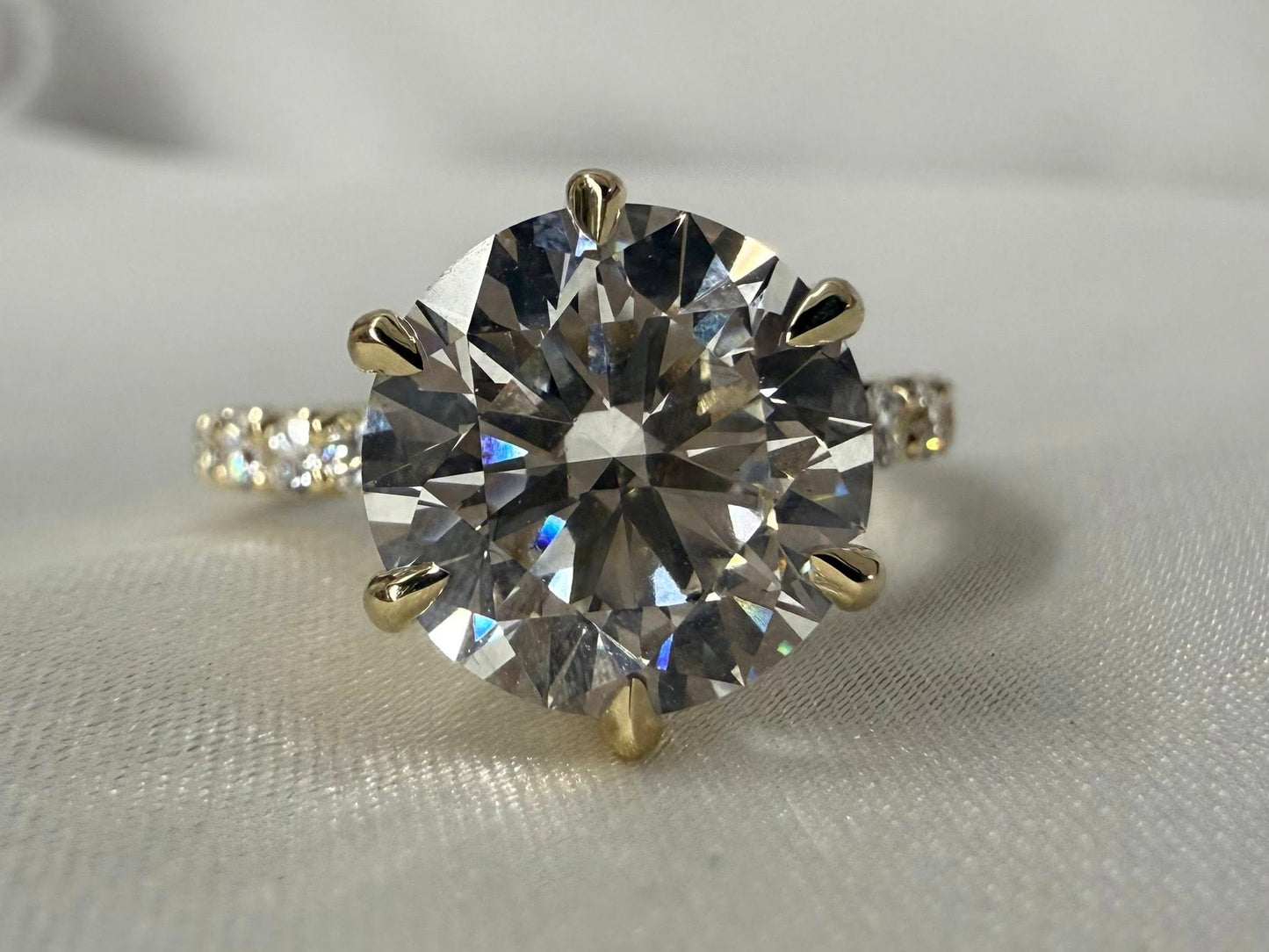14KY 4.14ctw Lab Grown Diamond Engagement Ring