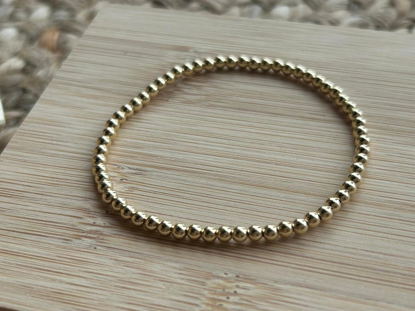 3mm Gold Stretch Bracelet