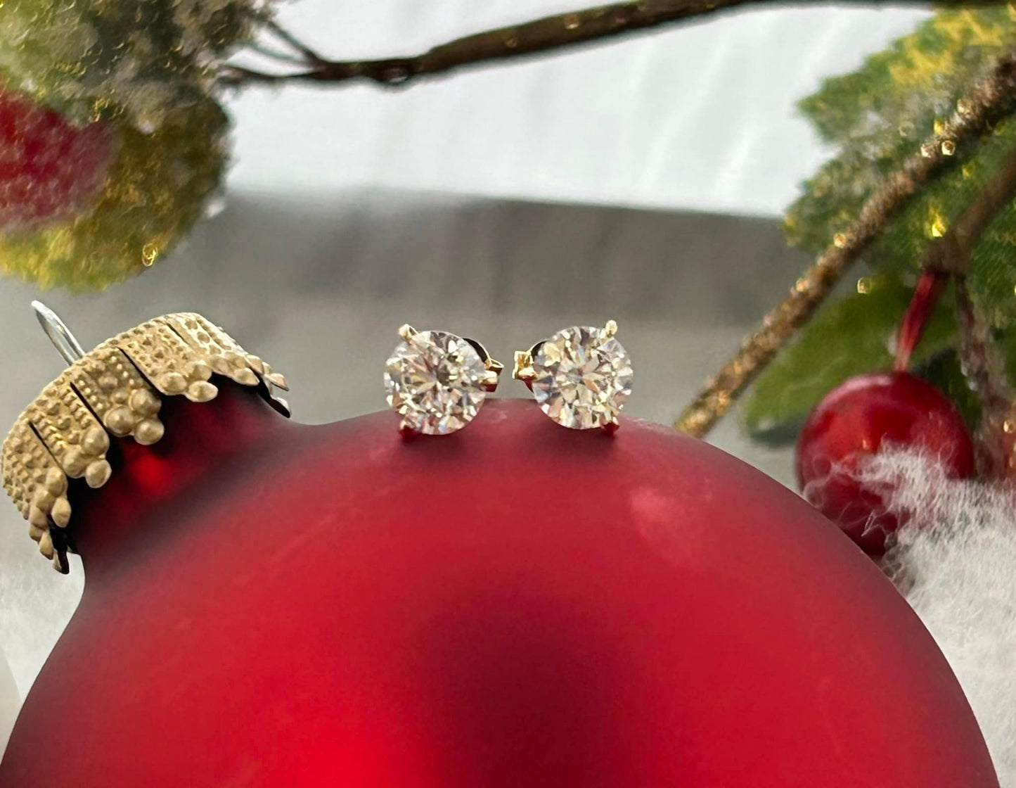 2ctw Lab Grown Diamond Studs 14KY