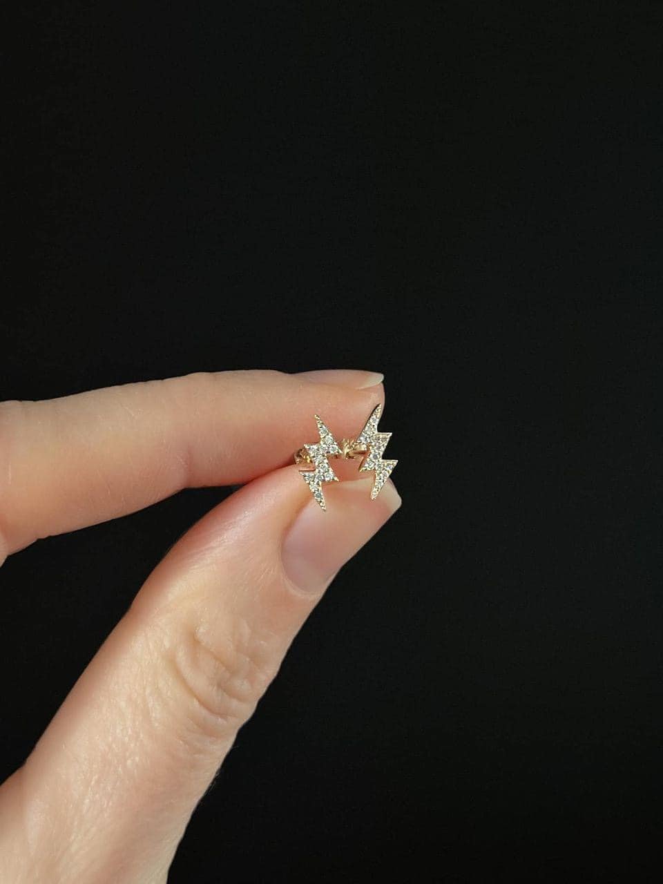 Diamond Bolt Earrings - Available in White Gold