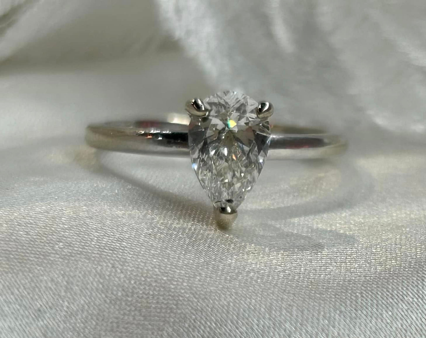 1.02ct Pear Brilliant Lab Grown Diamond Engagement Ring