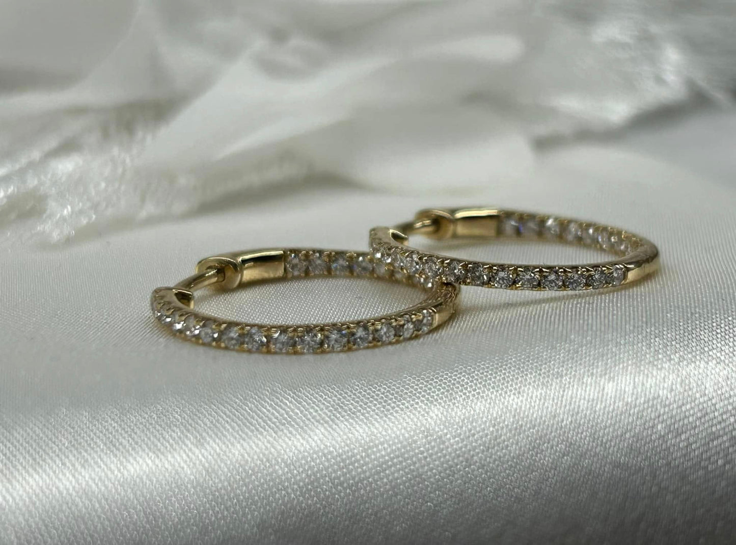 14KY .50ctw Lab Grown Diamond Hoops