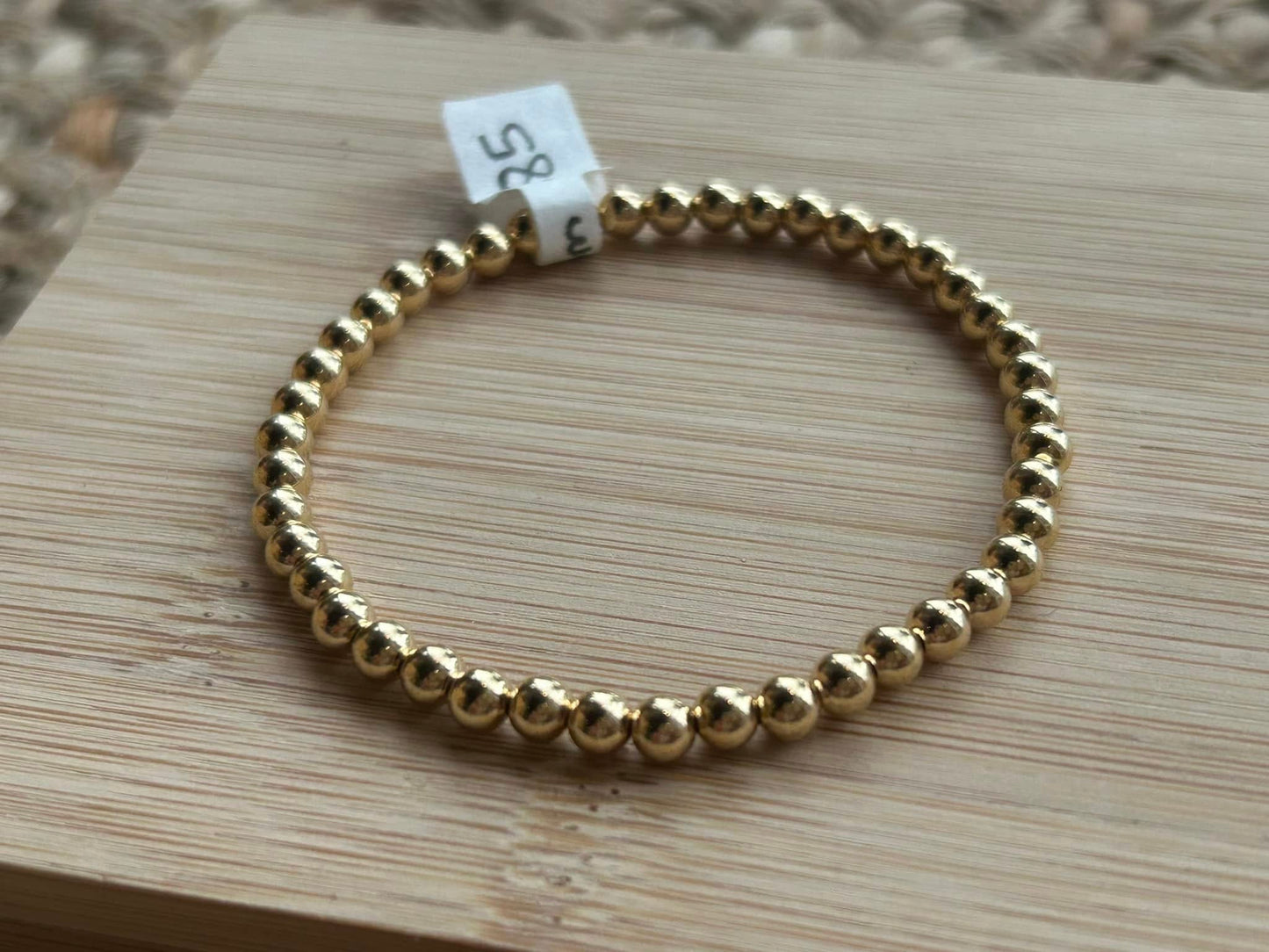 4mm Gold Stretch Bracelet