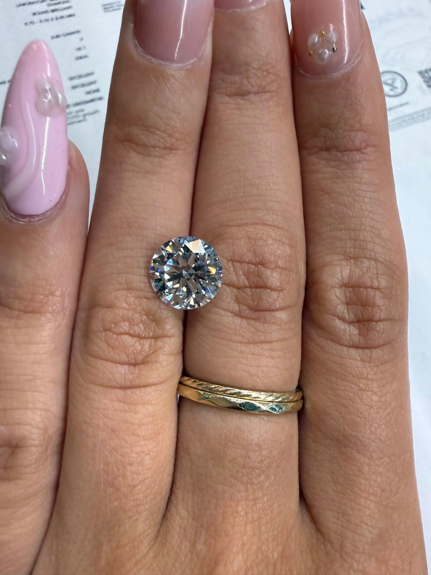 3.50ct Round LabGrown Diamond