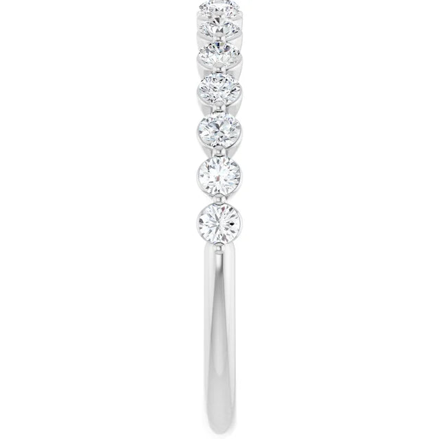 14K White Gold Lab Grown Diamond band 1/2ctw