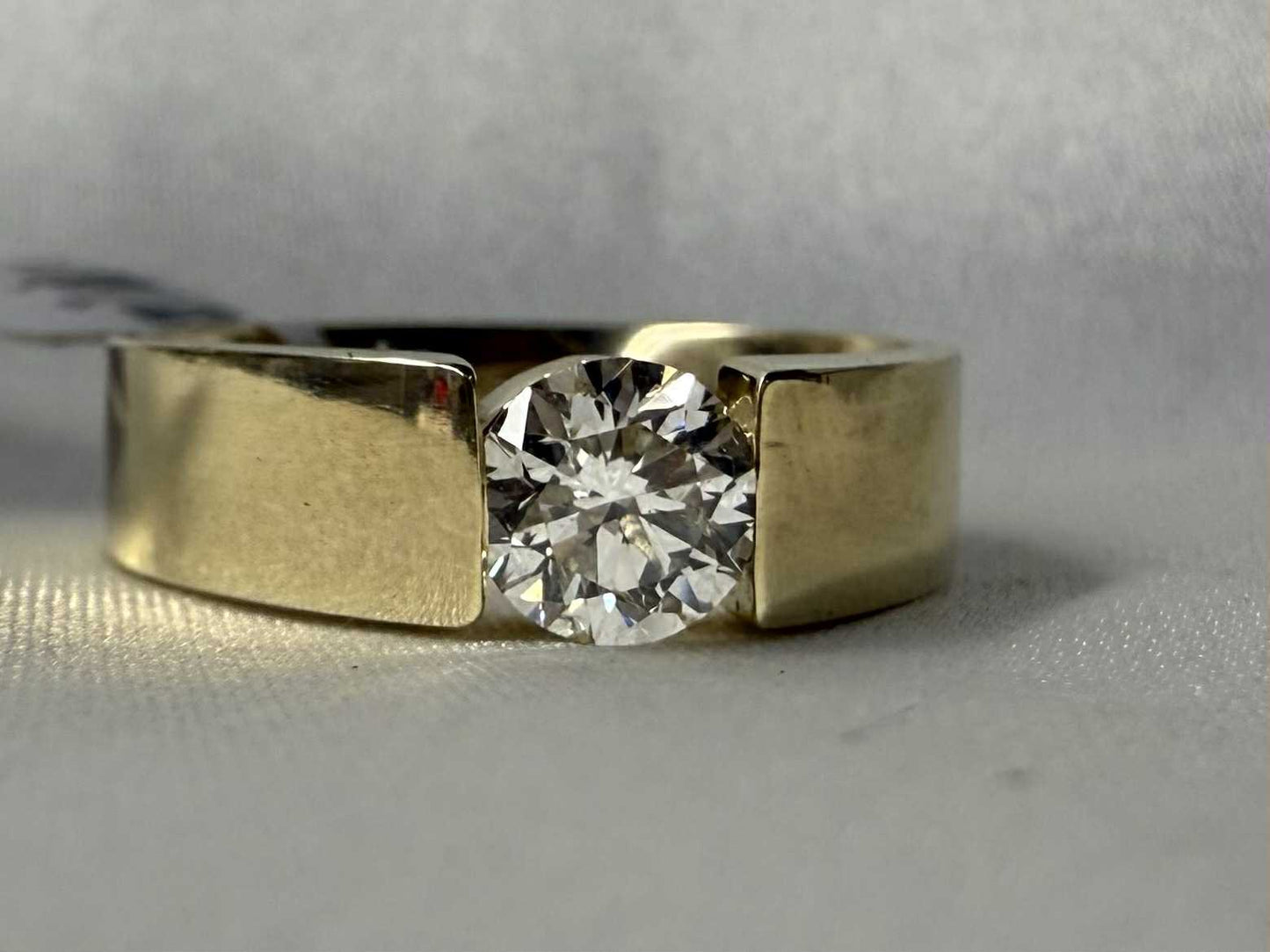14KY Tension Set 0.72ct Natural Diamond Ring