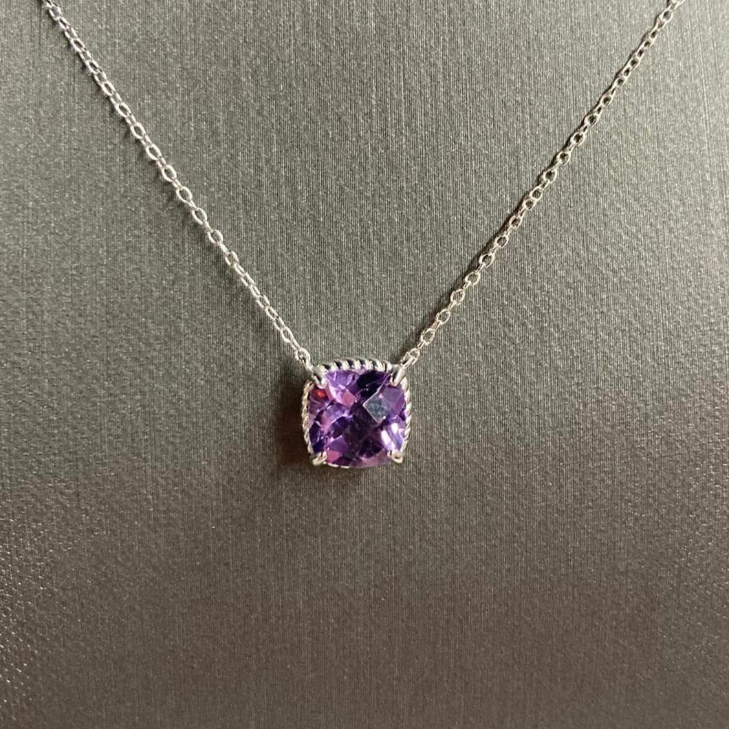 Sterling Silver Amethyst Necklace