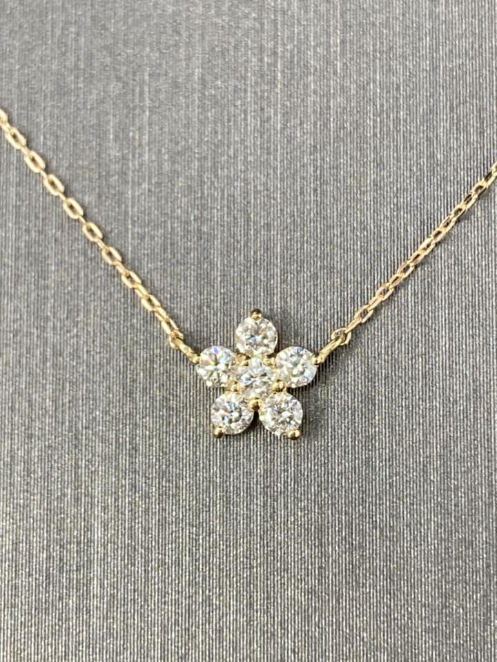 14KY 0.18ct Diamond Necklace 17”