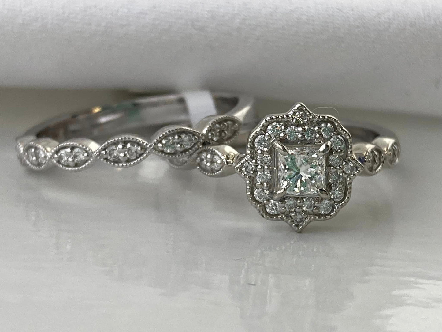 14KW Diamond Bridal set. 3/4ctw