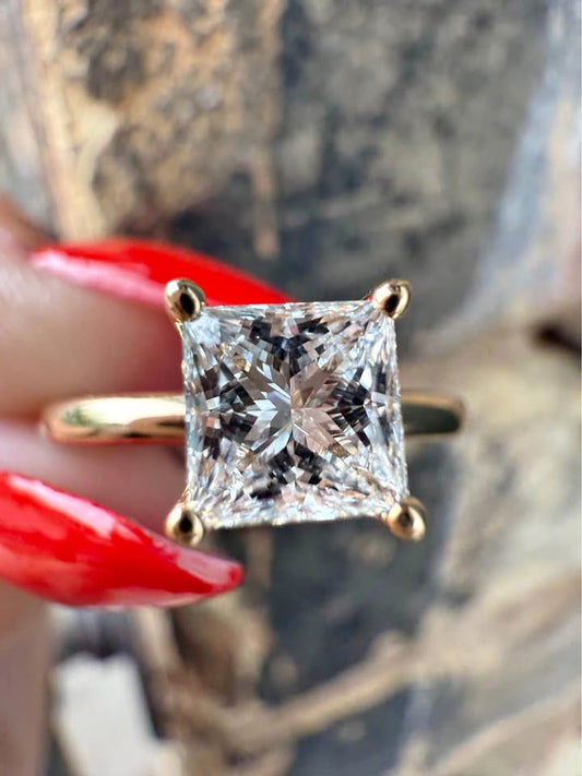 14KY 1.04ct Princess Cut Lab Grown Diamond Engagement Ring