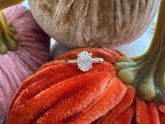 14KY 1.39ct Oval Lab Grown Diamond Engagement Ring