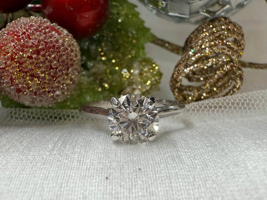 14KW 1.53 Round Lab Grown Diamond Engagement Ring