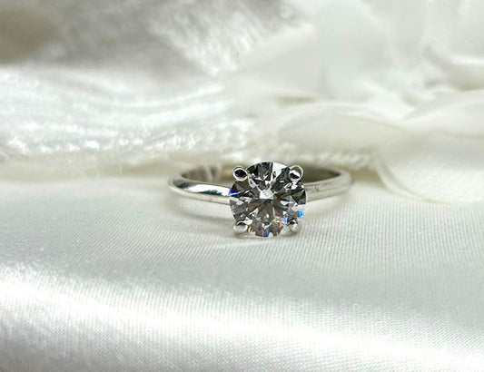 14KW Solitaire Diamond Engagement Ring 1.53ct Lab Grown