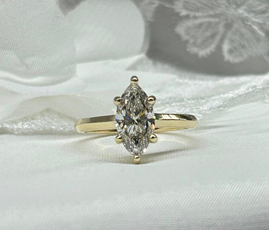 1.58ct Lab Grown Marquise Diamond Eng Ring