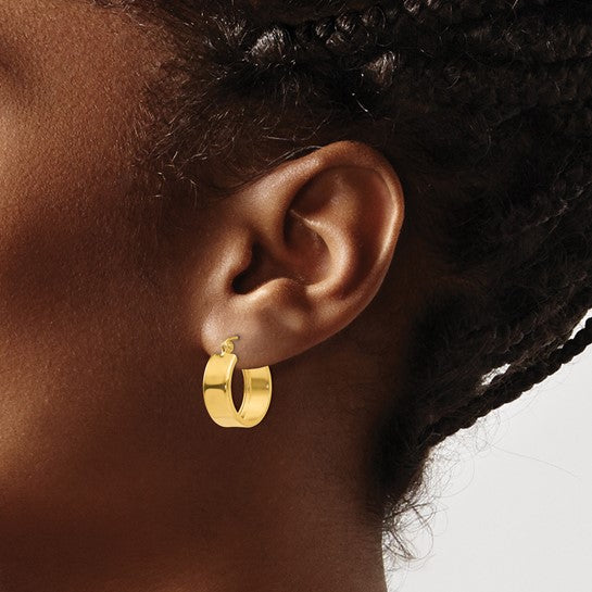 10K 17mm Square Hoops