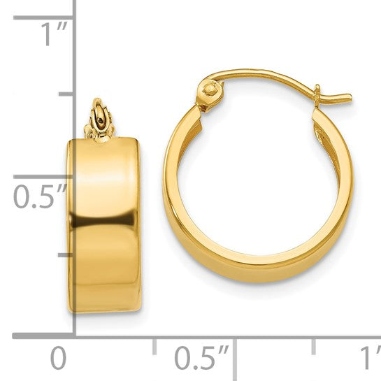 10K 17mm Square Hoops