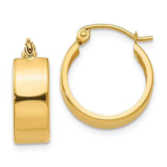 10K 17mm Square Hoops