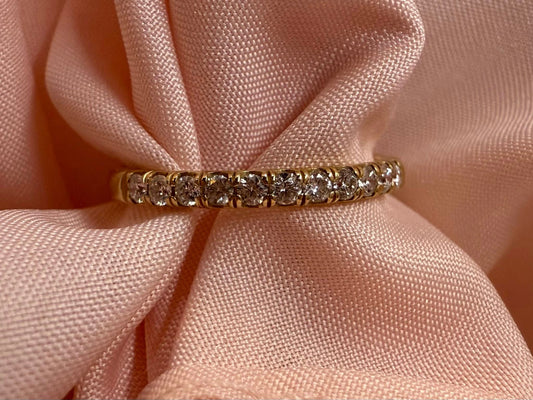 14KY 14ctw 11-Stone Diamond Band