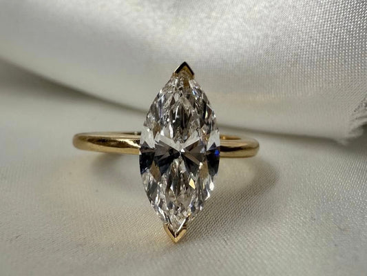 14KY 2.01ct Marquise Lab Grown Diamond Engagement Ring