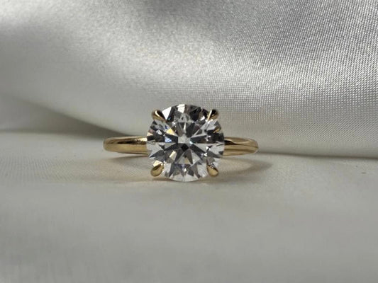 14KY 2.03ct Round Lab Grown Diamond Engagement Ring