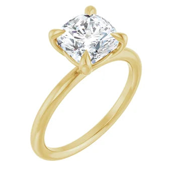 Cushion Cut Solitaire Engagement Ring – Lab Grown Diamond
