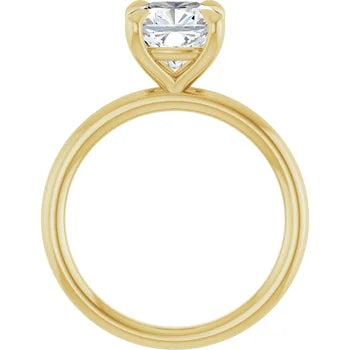 Cushion Cut Solitaire Engagement Ring – Lab Grown Diamond