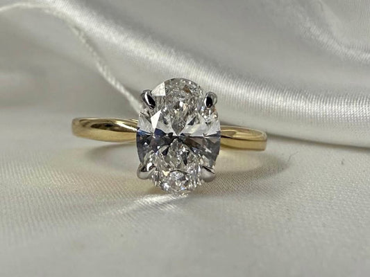 14KY 2.00ctw Oval Lab Grown Diamond Engagement Ring