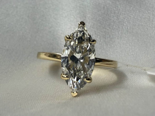 14KY 2.04ct Marquise Lab Grown Diamond Engagement Ring