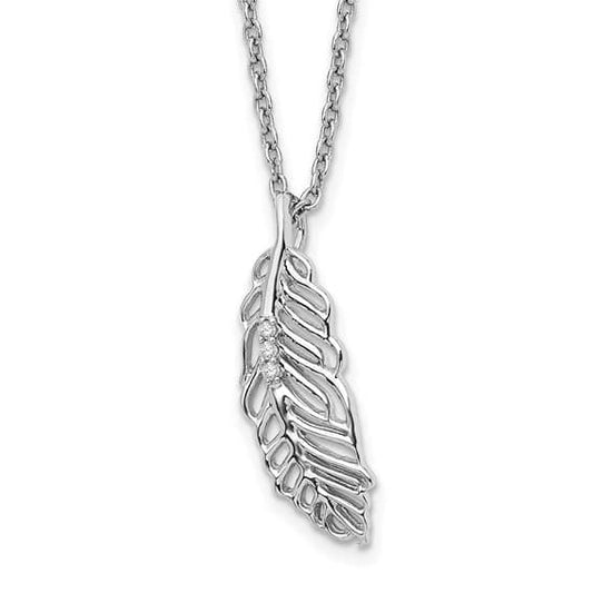 Sterling Silver Feather Necklace