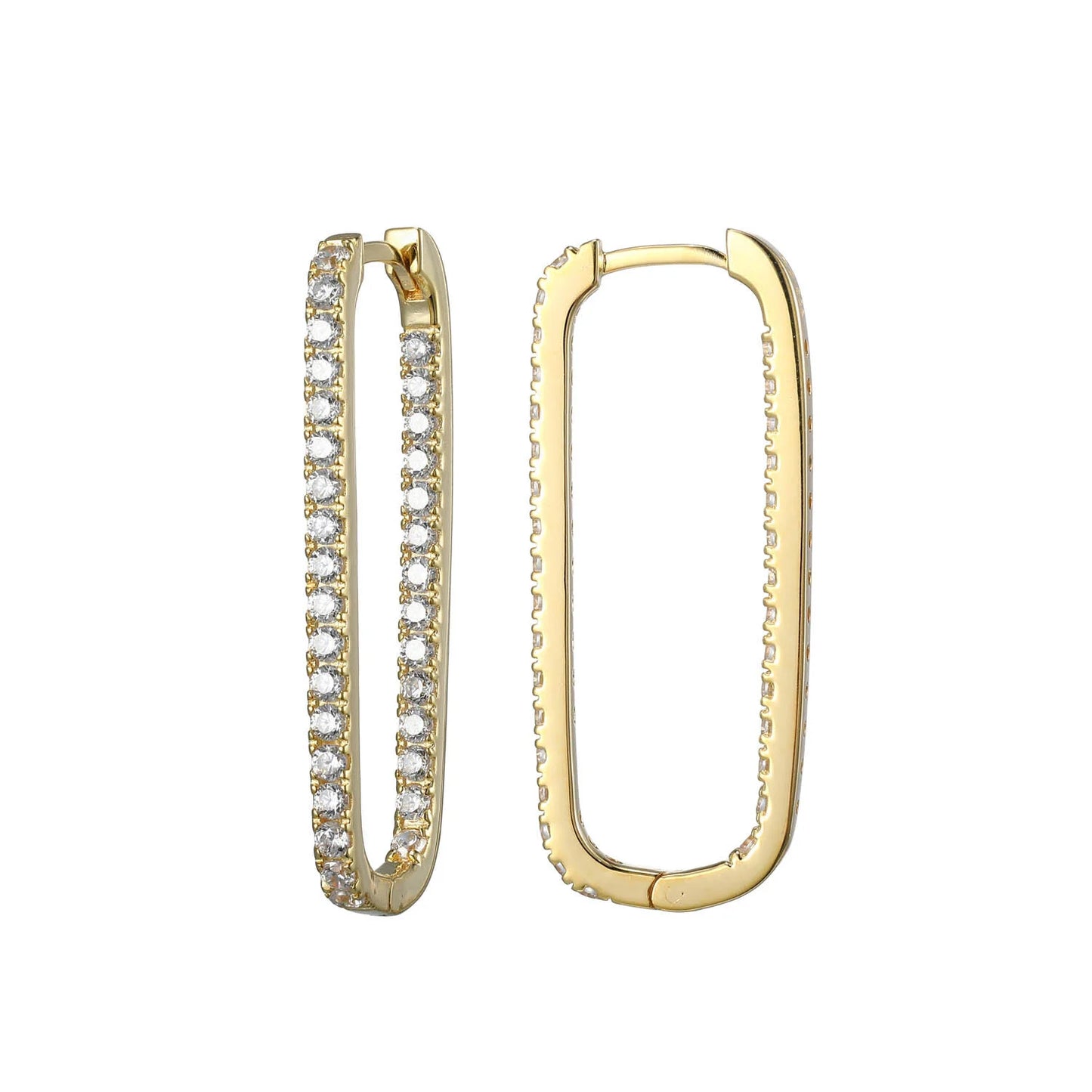 YG and SS Hoop Style Earrings