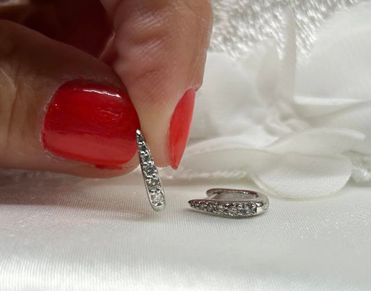 14KW Diamond Huggie Earrings