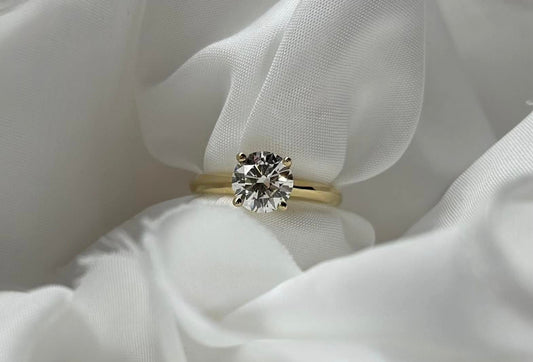 14KY 1.5ct Round Lab Grown Diamond Engagement Ring
