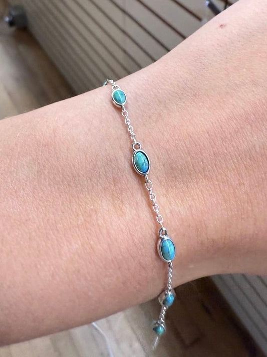 Sterling Silver and Turquoise 6-Station Bracelets