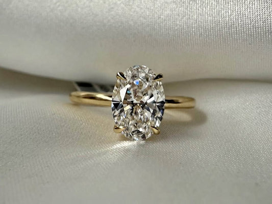14KY 2.01ct Oval Lab Grown Engagement Ring