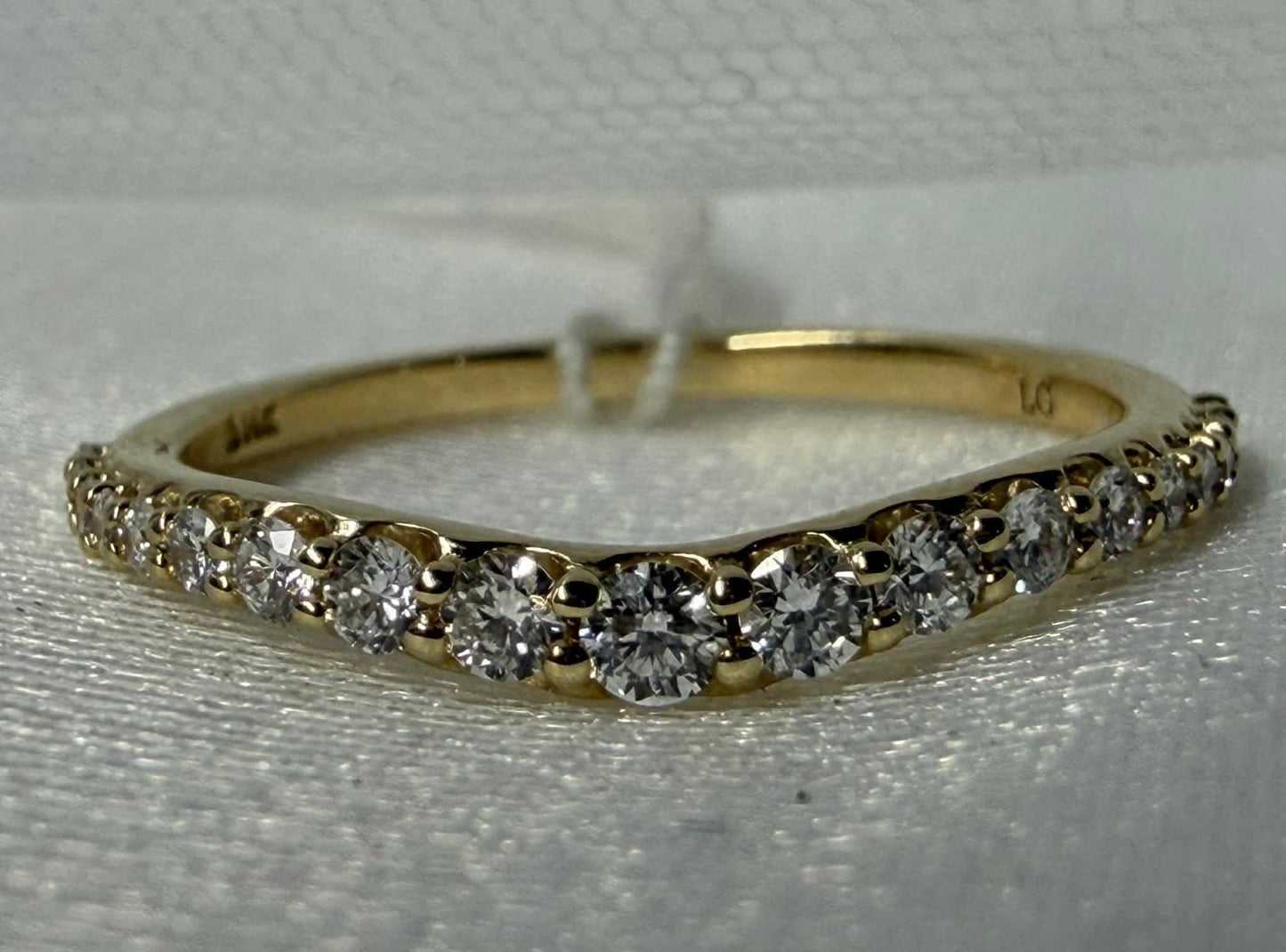 14KY 1/3ctw Lab Grown Diamond Contour Band