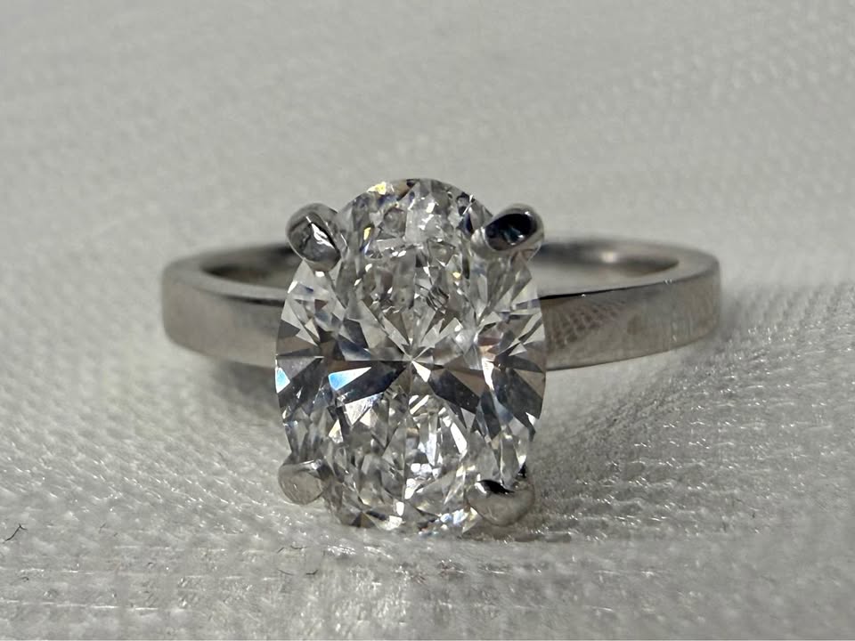 14KW 2.08ct Oval Lab Grown Diamond Engagement Ring