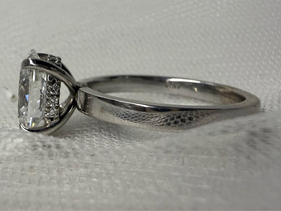 14KW 2.08ct Oval Lab Grown Diamond Engagement Ring