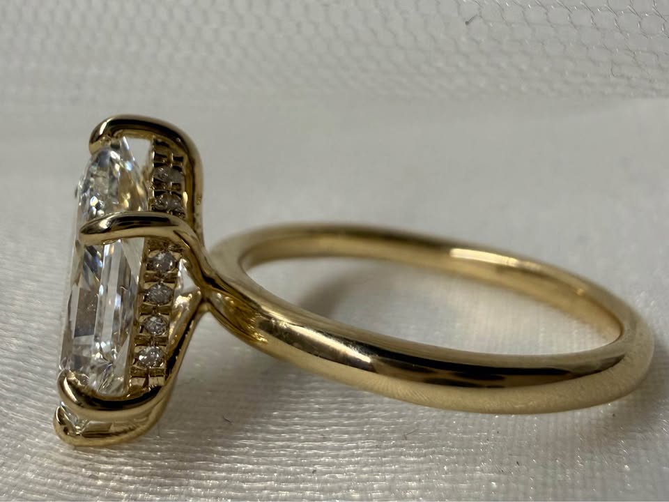 14KY 3.03ct Dutch Marquise Lab Grown Diamond Engagement Ring
