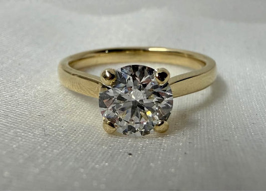 10KY 1.32ct Round Lab Grown Diamond Engagement Ring