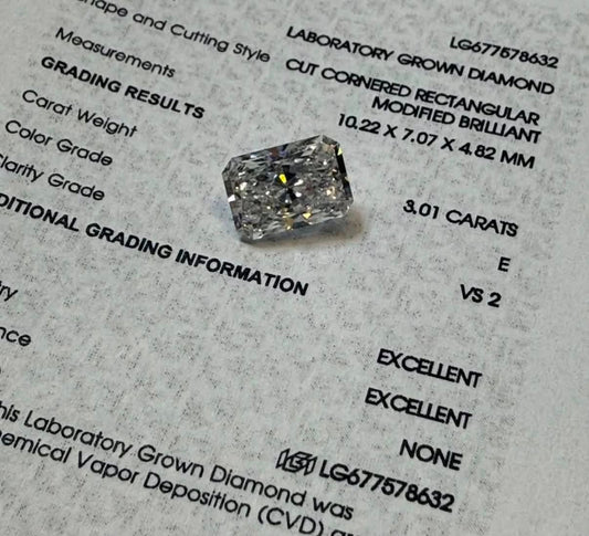 3.01 Radiant Cut LG Diamond