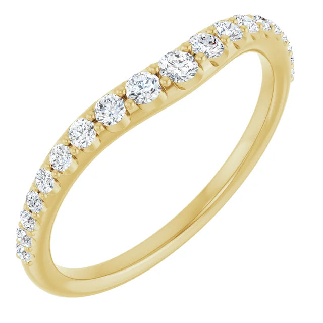 10K Yellow Gold 2.2 mm Round Graduated Contour Band Mounting