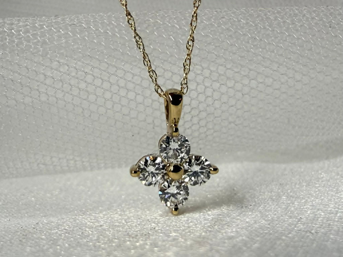 14KY 0.50ctw Lab Grown Diamond Pendant Necklace