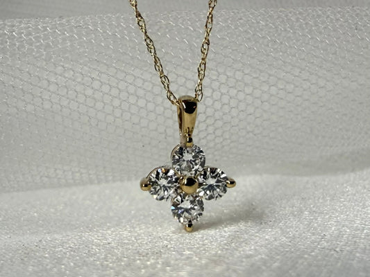 14KY 0.50ctw Lab Grown Diamond Pendant Necklace