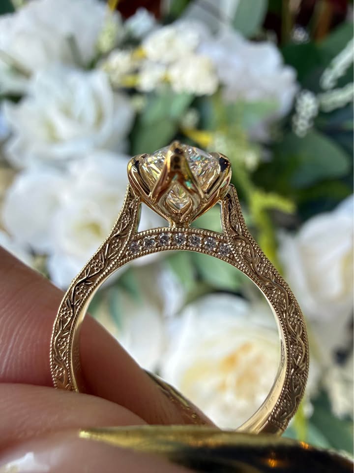 14KY 2.05ct Marquise Lab Grown Diamond Custom Engagement Ring