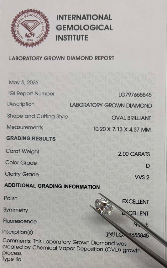2.00ct Oval LG Diamond