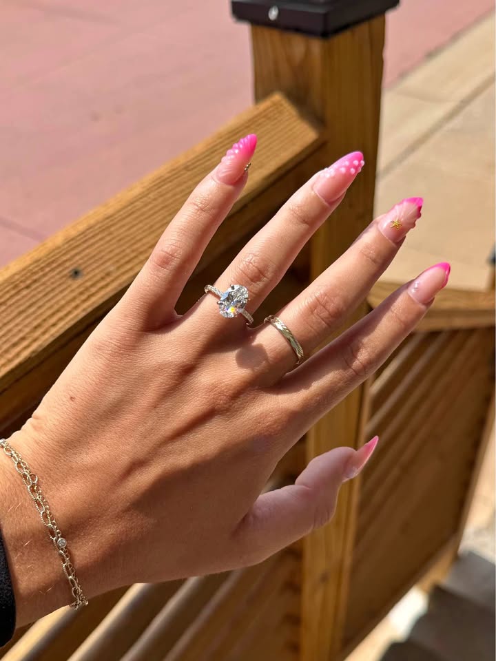 14KY 3.07ct Oval Lab Grown Diamond Engagement Ring
