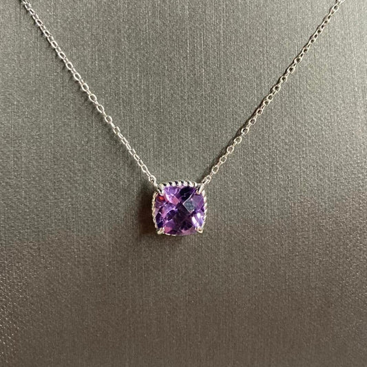 Sterling Silver Amethyst Necklace