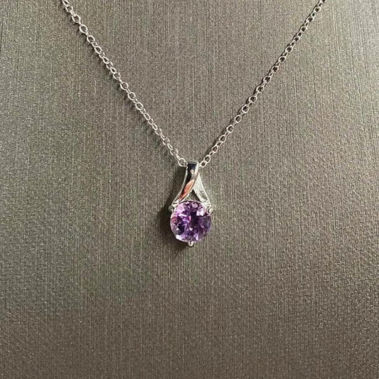 Sterling Silver Amethyst Necklace
