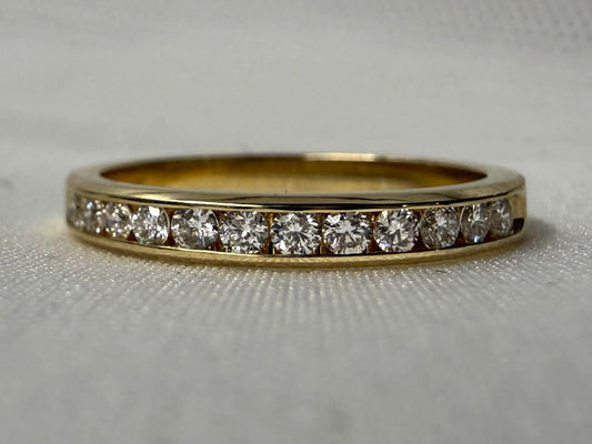 14KY .25ct Channel Set LG Diamond Band